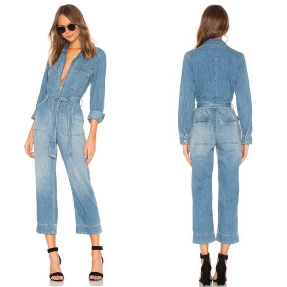 Free People Denim Jumpsuit